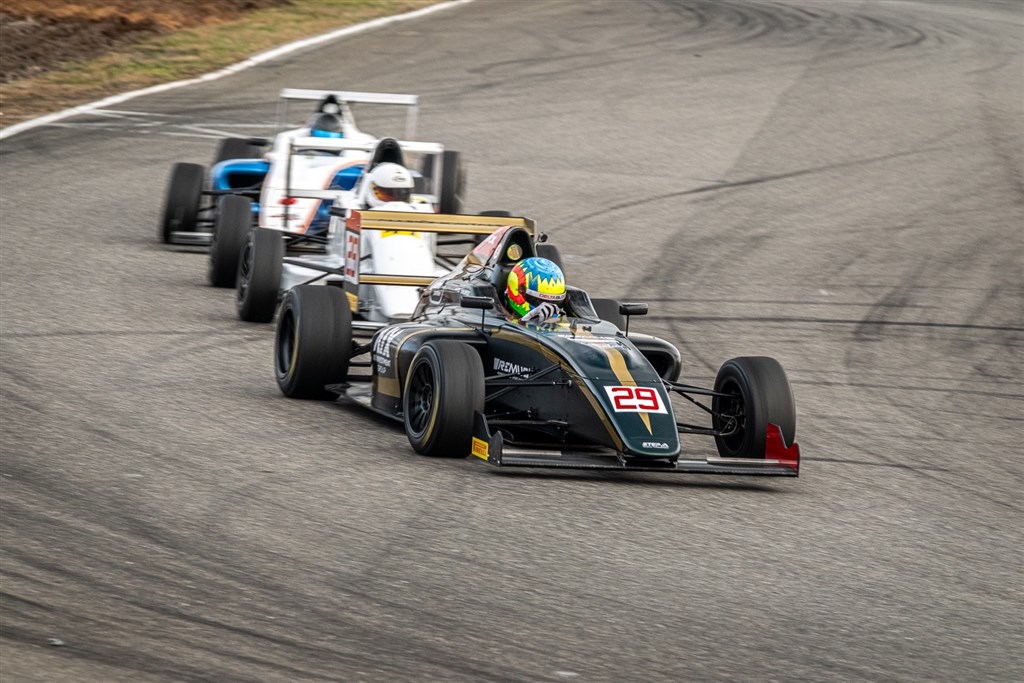 Oscar Wurz fik en flot Formel 4-debut på Padborg Park.
(Foto: Grippo)